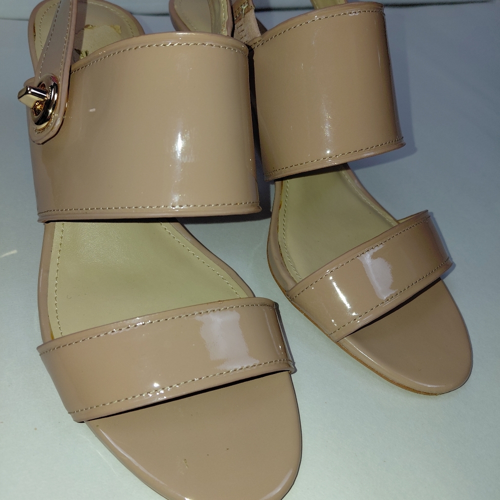 Coach Marla Patent Slingbacks Nude Gold Women's Size 8.5 - Picture 9 of 16